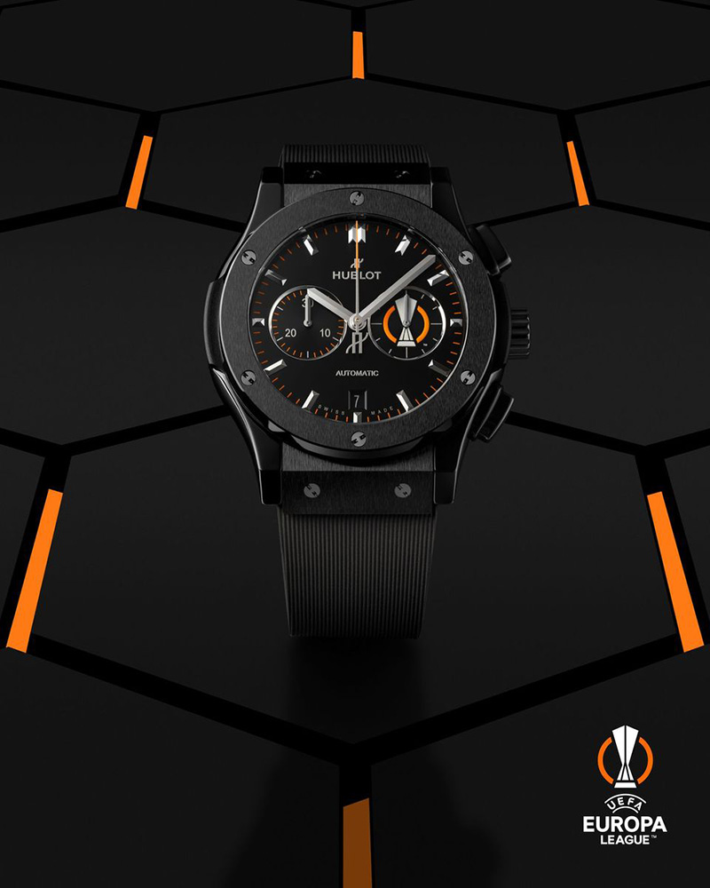 هوبلو تطلق ساعة Classic Fusion Chronograph UEFA Europa League الجديدة لعشاق كرة القدم
